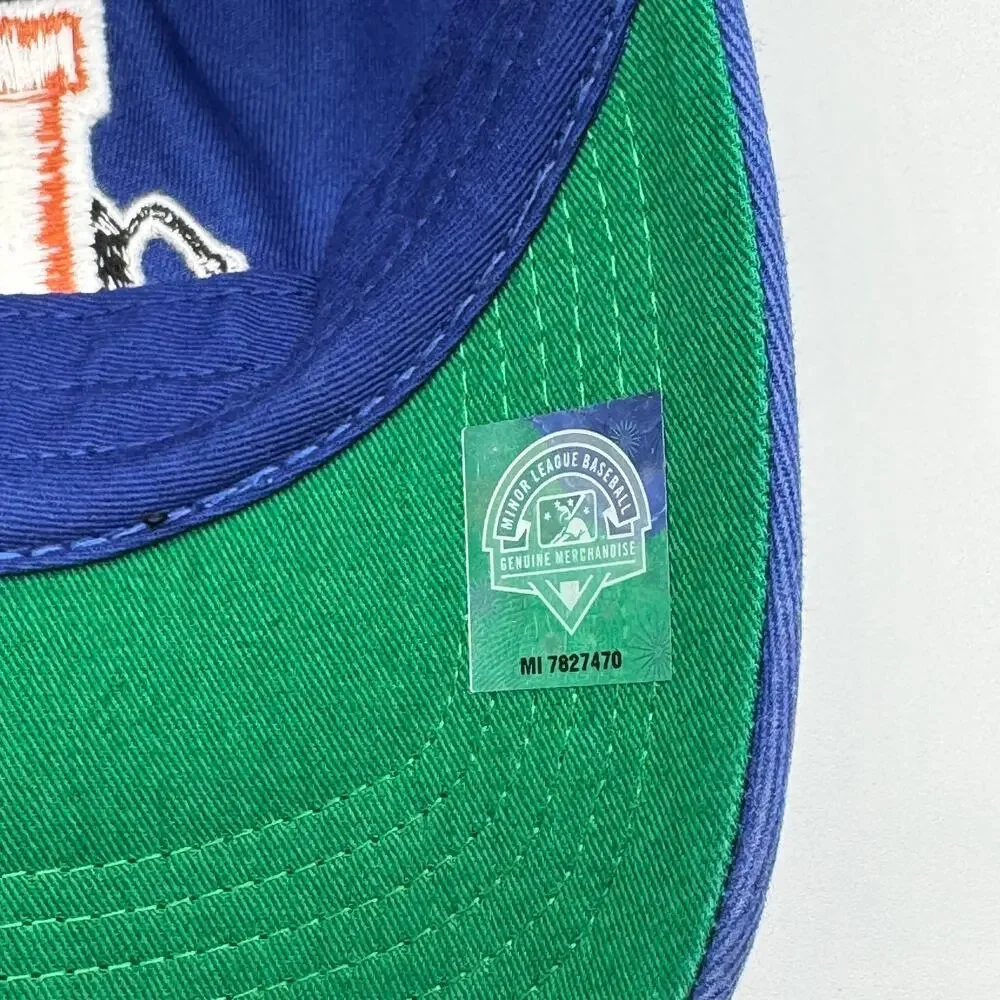 Durham Bulls 47 Brand Franchise Fitted Baseball Hat Cap Medium Blue Orange